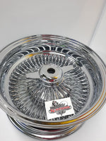 14x6 and  14x7 100 spoke wire wheels